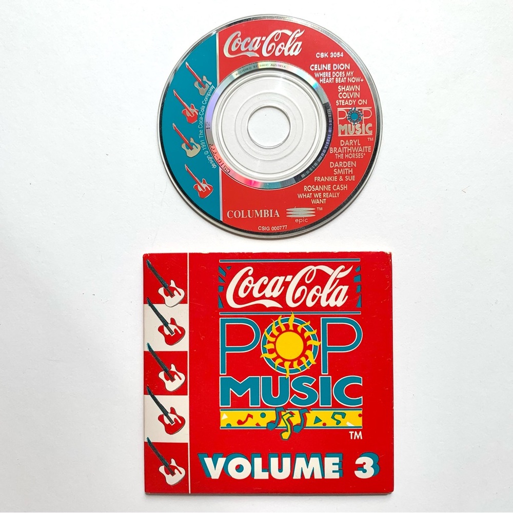 Coca-Cola Pop Music Mini CD Volume 3 vintage 1991 3 inch CD CK3054 Celine Dion